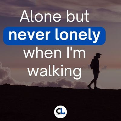 Alone Walking Captions