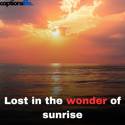 Sunrise Caption