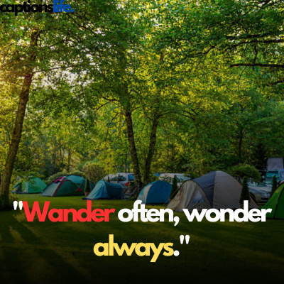 Camping Captions